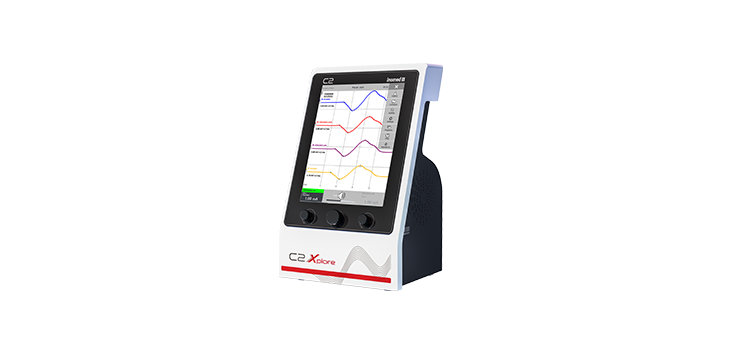 Photo: C2 Xplore with display of typical ENT signals