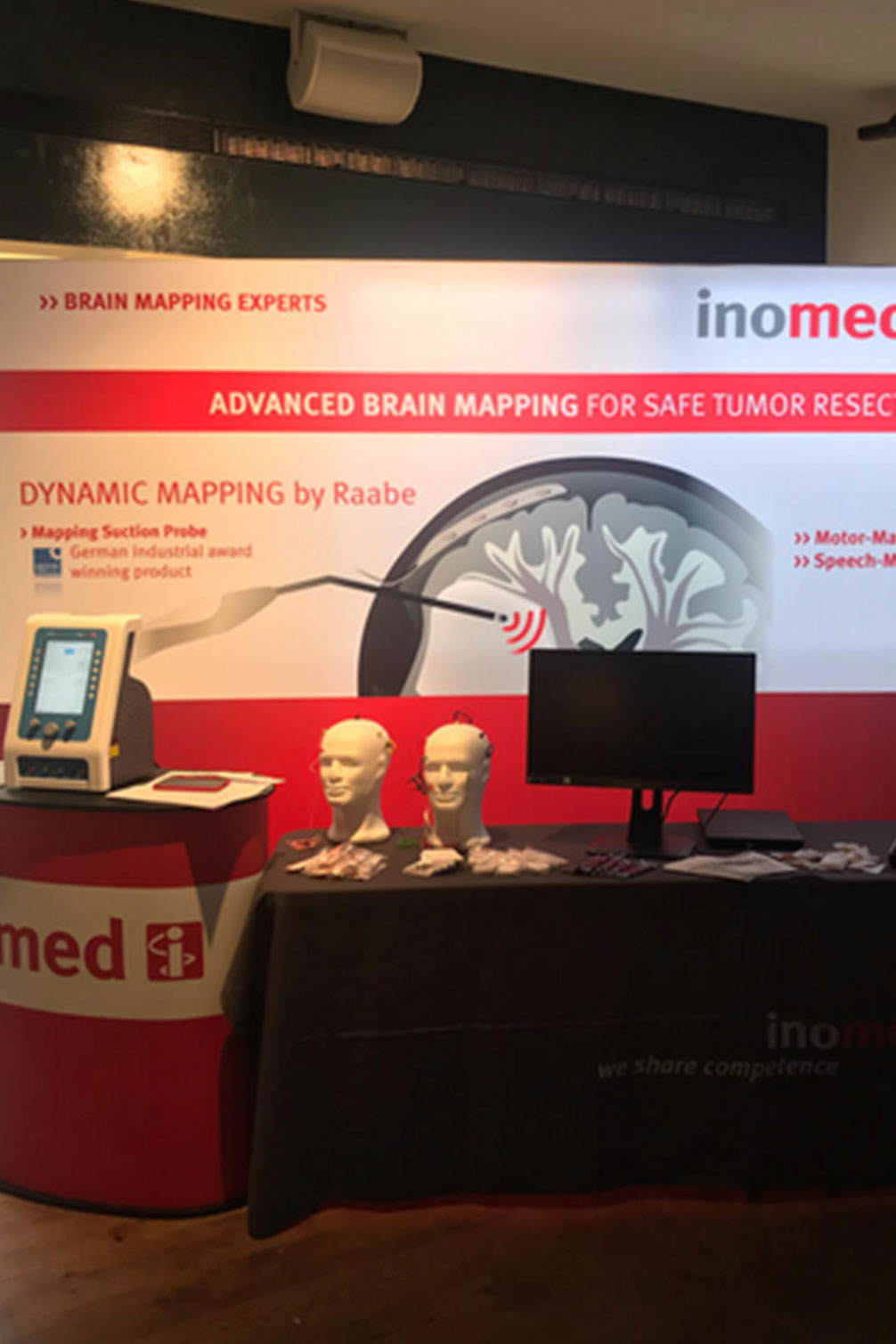 Photo: inomed congress booth 14th European Low Grade Glioma Network Meeting
