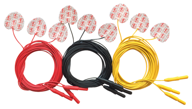 Oberflächen-Elektroden 25x25&nbsp;mm selbstklebend, RT/SW/GE